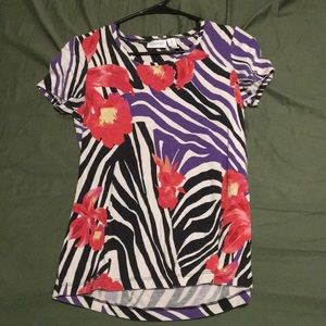 Cute zebra print shirt!